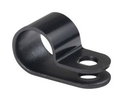 HELLERMANNTYTON 211-60003 H4P-PA66HS-BK Fastener, P-Clamp, Screw Mount Cable Clamp, 8 mm, Nylon 6.6 HS (Polyamide 6.6 HS) (Heat Stabilised)